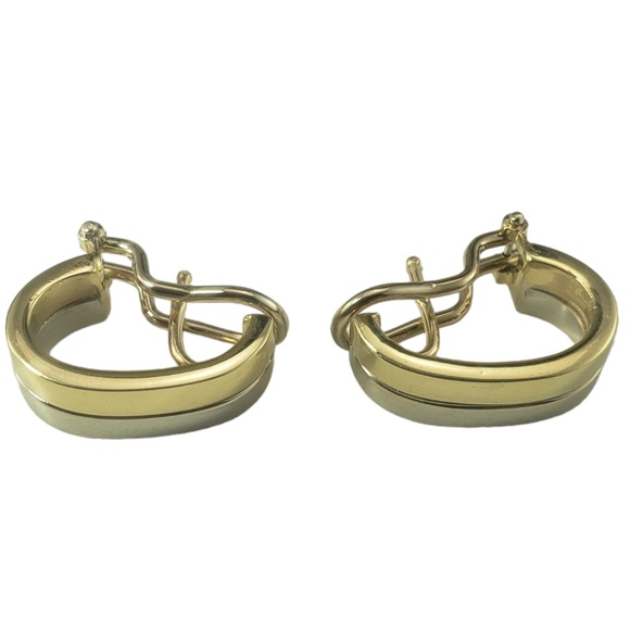 14 Karat Yellow and White Gold Earrings #16741 - Picture 1 of 7